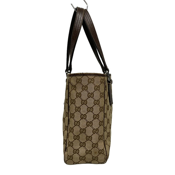Auth Gucci Gg Beige Dark Brown Jacquard #156283G20B - Picture 4 of 11